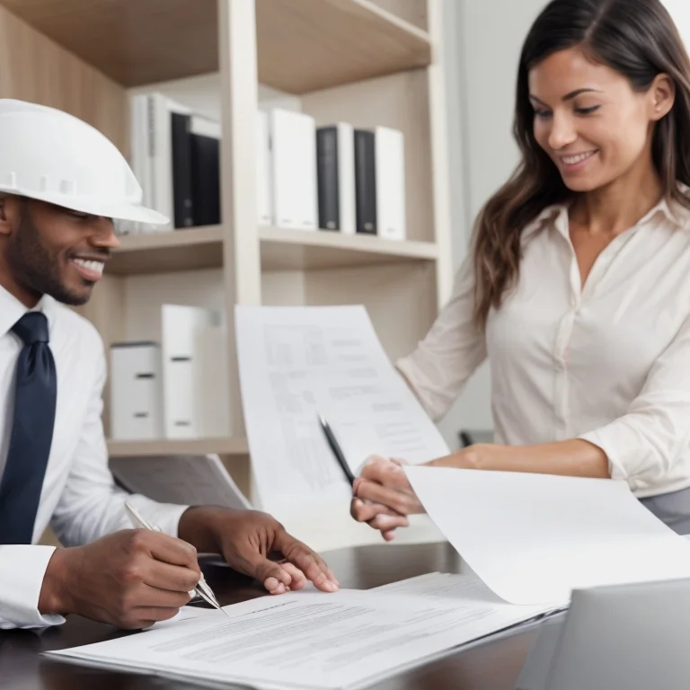 Vertragsunterzeichnung durch Immobilienmakler